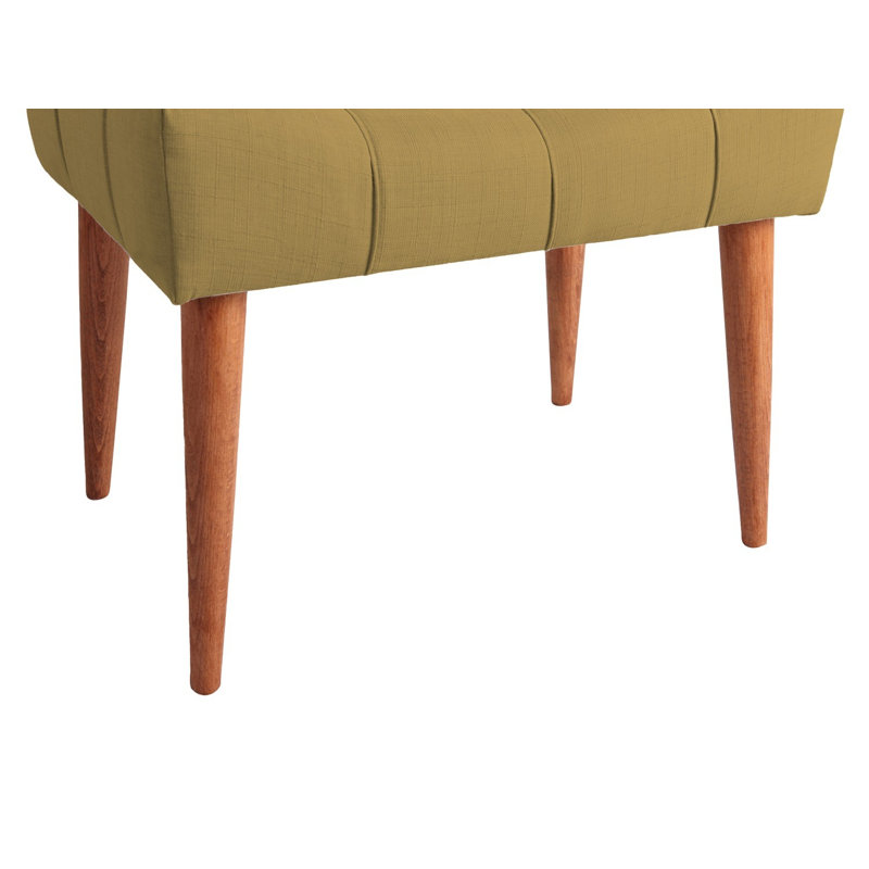 Repose-pieds pouf élégant, couleur latté, 22,8 po x 17,7 po x 15,7 po | Structure en bois massif et tissu 100% polyester facile à nettoyer | 32 sièges en mousse pour une assise confortable | Parfait pour le salon, la chambre à coucher et la décoration intérieure