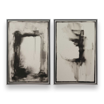 Obsidian Bounds Set of 2 Wrapped Canvas,