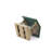 Birds Choice 12" Large Recycled Plastic Hanging or Mounted Hopper 2-Sided Bird Feeder, Taupe/Green
