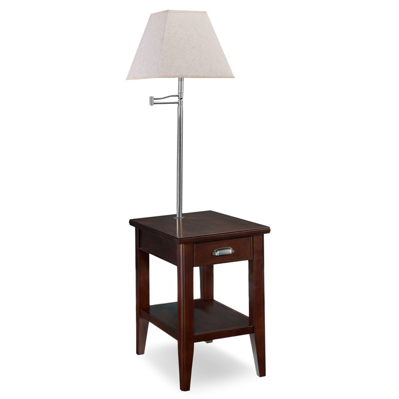 Laurent Solid Wood Lamp Table, Chocolate Cherry