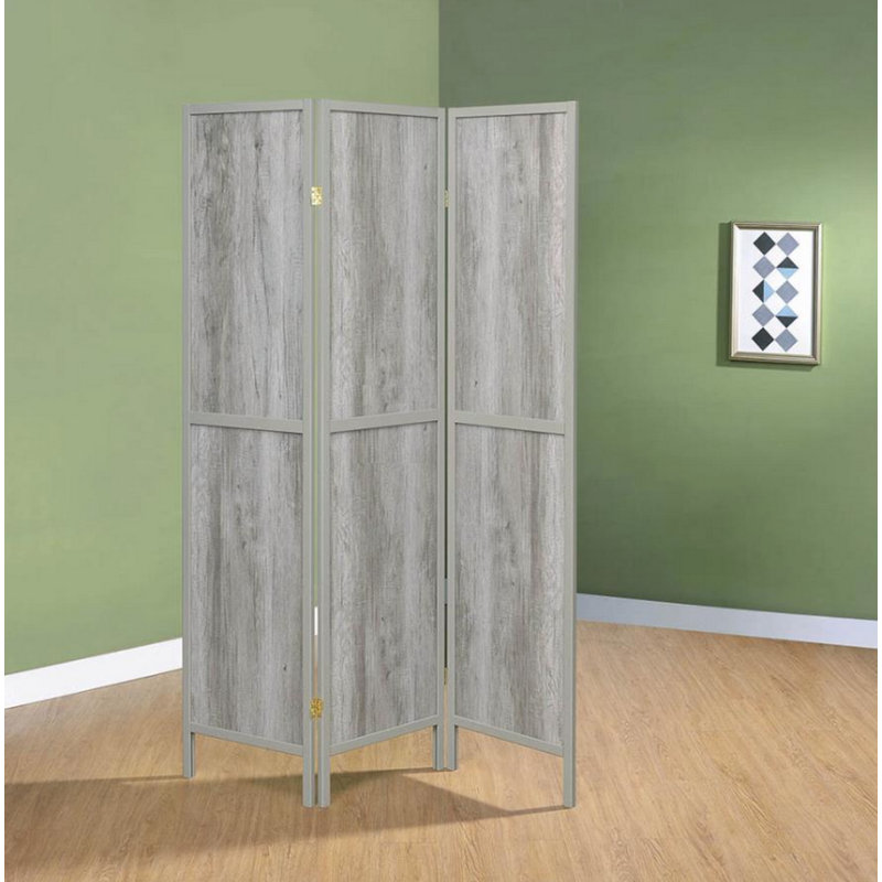 Carrasquillo Folding Room Divider, Gray, 4