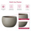 Bol / pot à fleurs moyen en béton l 14,5 po x H 10 po pour l'intérieur et l'extérieur avec trou de drainage-33045187-119437060