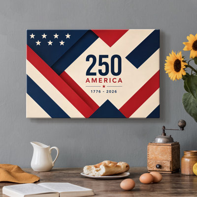 Geometric Stars and Chevrons-Gallery Wrapped Canvas - Ready to Hang