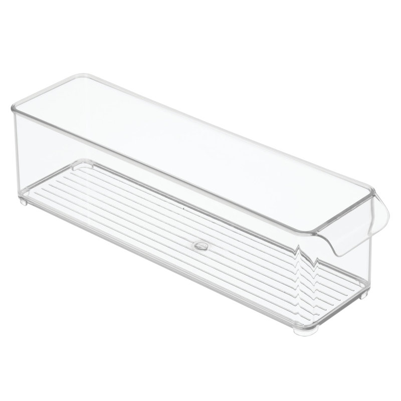 iDesign Kitchen Binz BPA-Free Plastic Deep Stackable Organizer with Handles, Clear