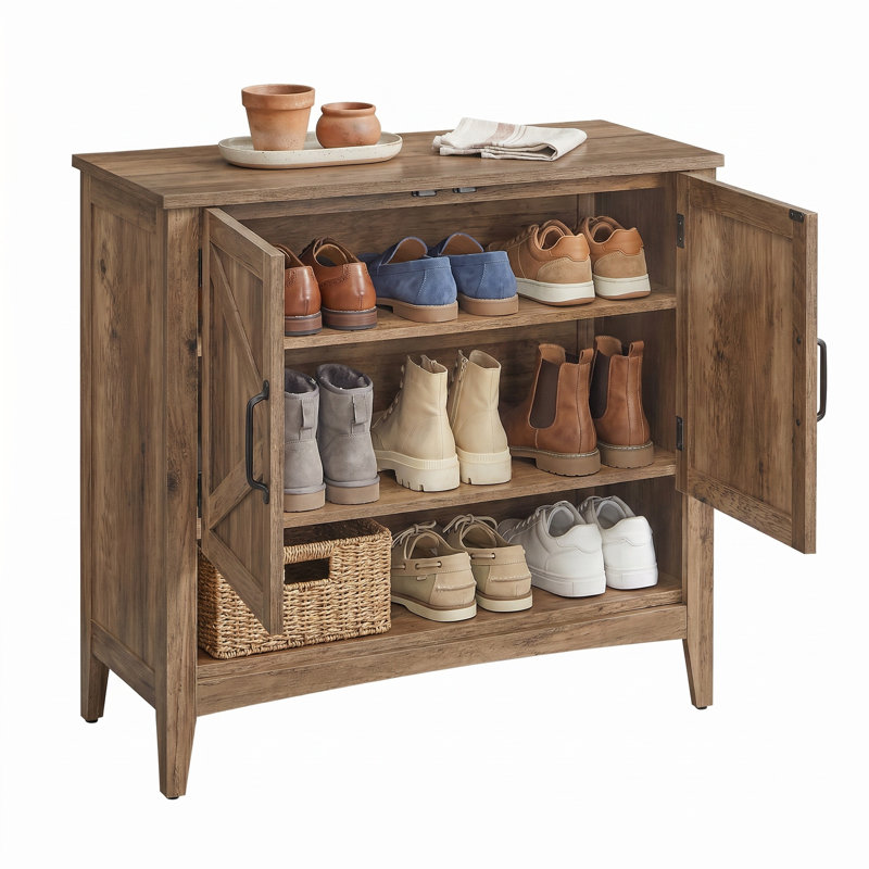16 paires de rangement pour chaussures, Brun miel