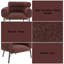 Chaise en tweed marron Mardi
