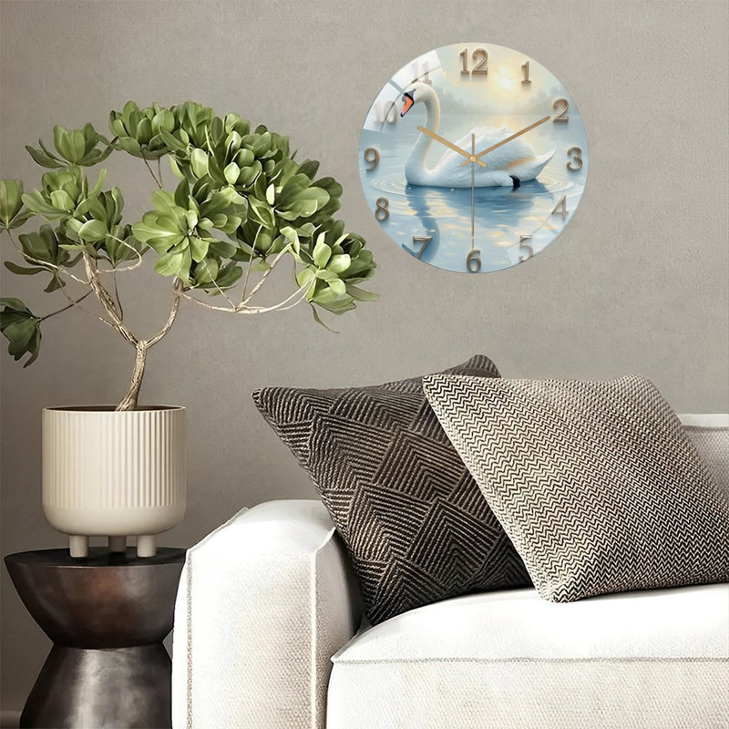 Horloge murale élégante 12 po Swan