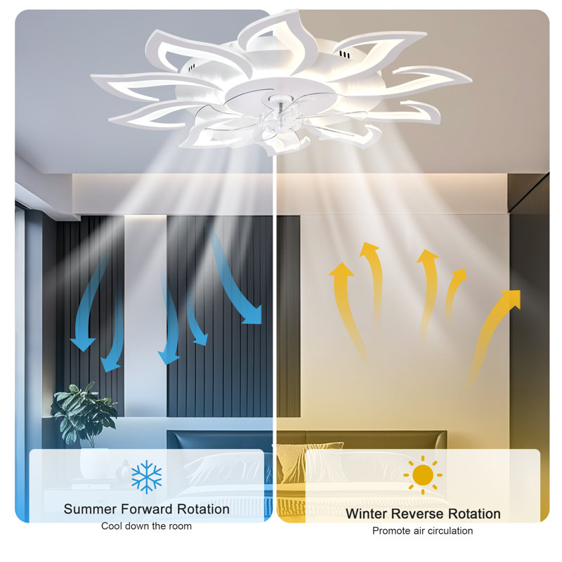 Izzabella 38.58" W Dimmable LED Ceiling Fan