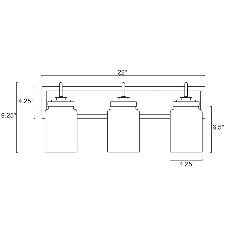 Charisse 3 - Light Dimmable Vanity Light
