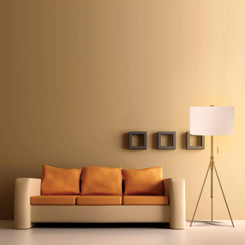 58" - 72"H Adjustable Tripod Floor w/ KD Shade ,1PCS, Brushed Gold