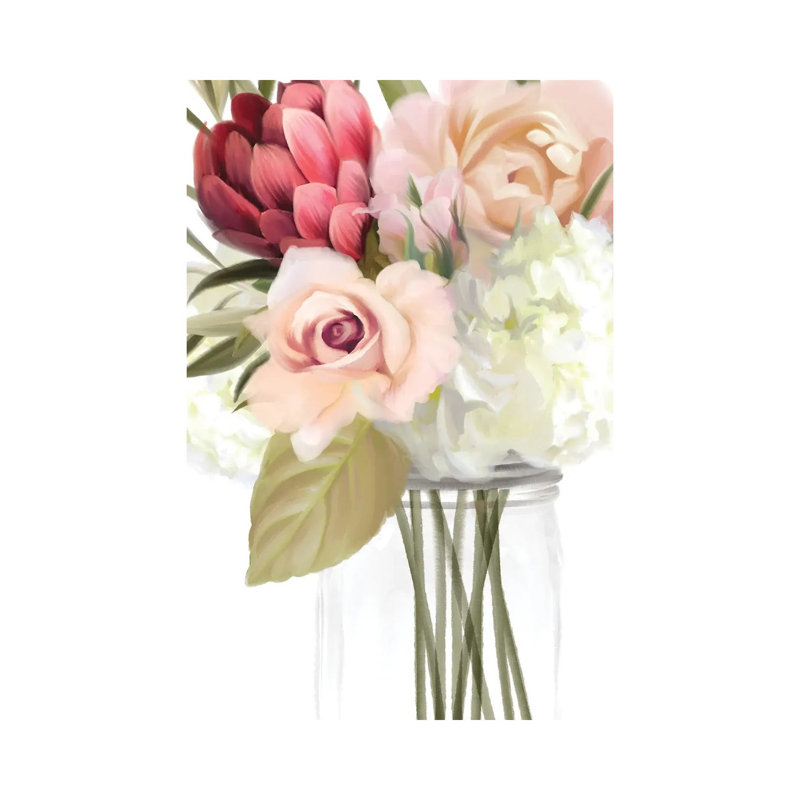 Spring Mason Jar by House Fenway - Wrapped Canvas Print, 30.48cm H x 20.32cm W x 1.905cm D