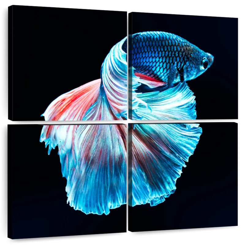 Brampt Glowing Blue Betta Fish, 18" H x 18" W