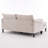Chenille 2-Seater Sofa with Two Ottomans-524574319