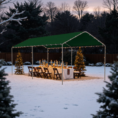 Tente de fête 10 'x 20' avec abri pour abri d'auto pour activités de plein air, événements, mariages, fêtes