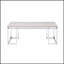 Élégante table basse rectangulaire avec base en métal, parfaite pour les intérieurs modernes et minimalistes