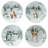 Winter's Frost Set of 4 Soup Bowls