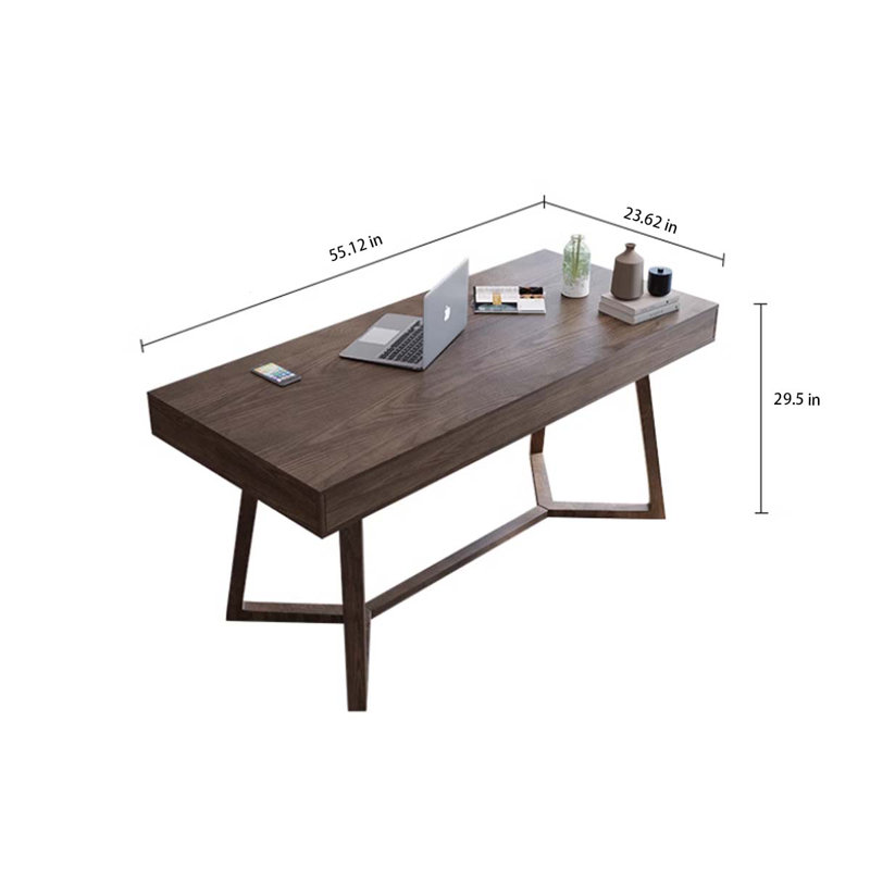 Solid wood desk Modern simple computer desk, 29.5" H x 55.12" W x 23.62" D