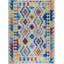 5x8 Multicolor Flat Weave Wool Diamond Constellations Geometric Modern Contemporary Carpet Rug