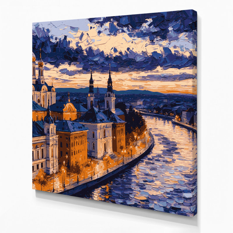 Art mural sur toile mauve, "Sergio Serguei", H 32 po x l 32 po