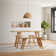 Weon Counter Height 79" Solid Wood Trestle Dining Table