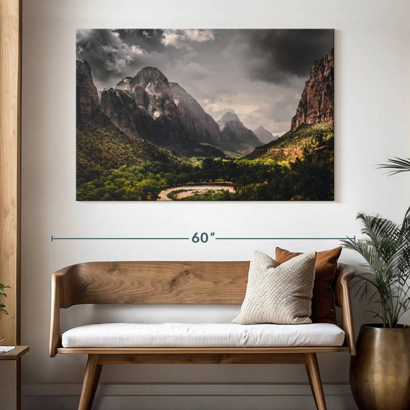 Scène dramatique Alvord Zion Valley, H 34 po x l 51 po