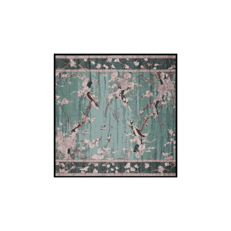 Tapis gris lavable à la machine, Carré 8 pi