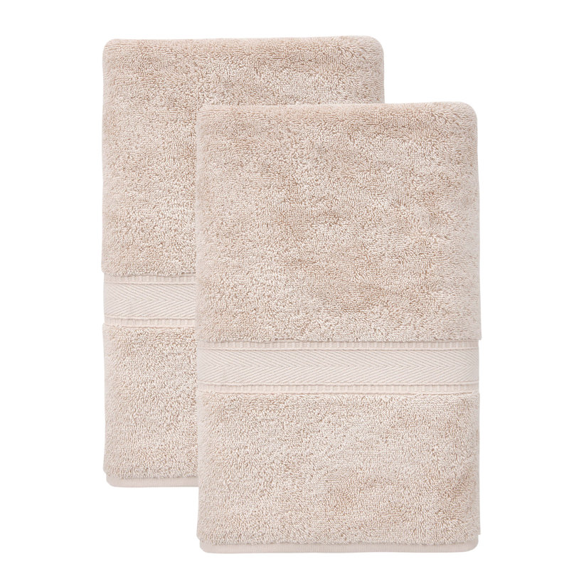 Comerford 2 Piece Turkish Cotton 2 Piece Bath Sheet Set, Beige