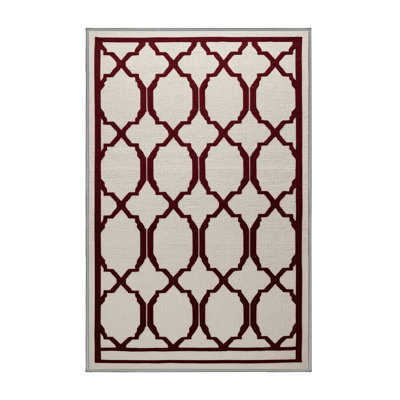 Machine Washable Trellis Gray Area Rug