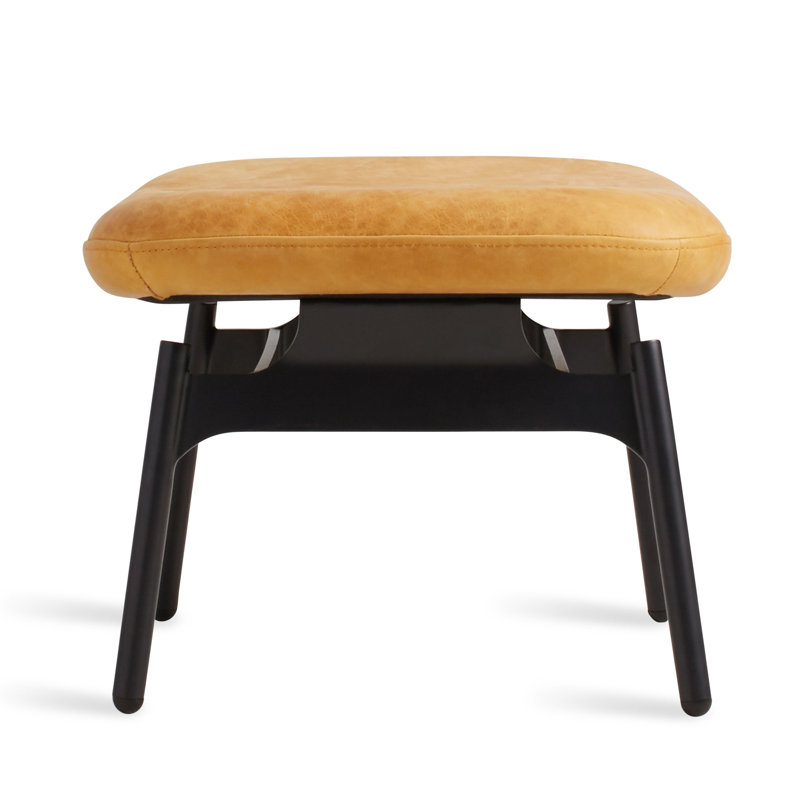 Field Ottoman, Camel Genuine Leather