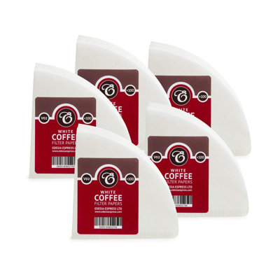 500 Size V02 White Coffee Filter Paper Cones – V Shaped, Compatible With Hario
