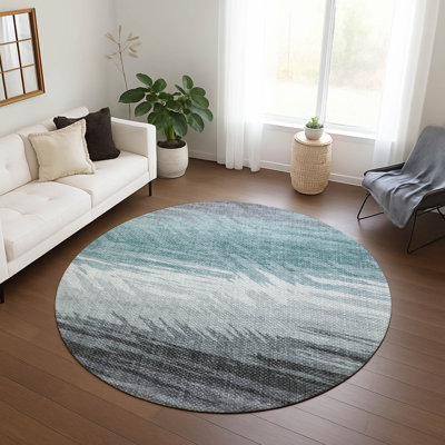 Machine Washable Indoor/Outdoor Jenning ACN2272 Stripes Rug