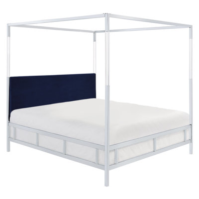 Bowdoin Upholstered Metal Canopy Bed