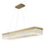 4-Light Gold LED Chandelier With Clear Crystal Accents