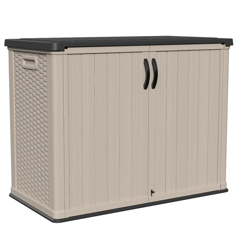4 Ft. W X 2 Ft. D Outdoor Resin Horizontal Storage Shed, Beige