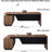 Retractable L-Shaped Executive Desk, Dual Home and Commercial Use Desk with Drawers and Lateral File Cabinet, Large Computer Desk /Workstation-632547498-634992802