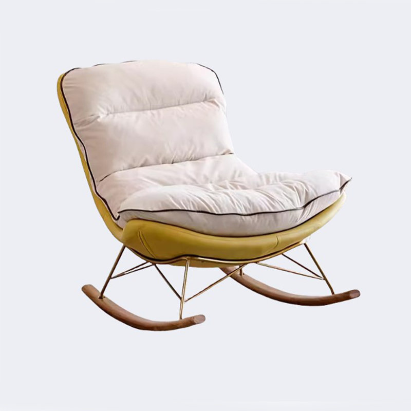 Chaise berçante de loisir légère et confortable, Leath-Aire jaune