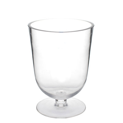 Clear Glass On A Pedestal Base Vase