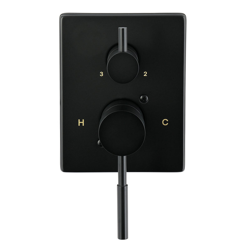 Ensemble de garniture de robinet de douche à pression équilibrée avec inverseur à 3 voies Kingston Brass - valve incluse