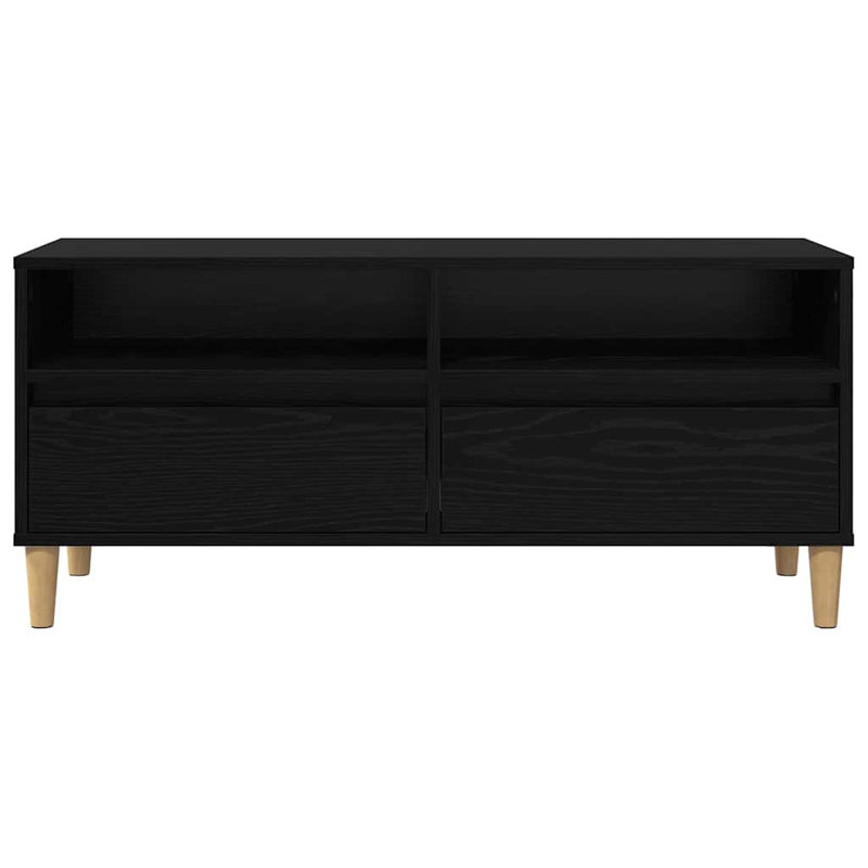 Unfinished TV Stand for TVs up to 24", Black Oak