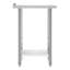 Table de travail en acier inoxydable, table de préparation des aliments de 24 x 30 pouces avec dosseret, poste de travail de cuisine commerciale avec tablette inférieure réglable, table de travail en métal robuste pour l'extérieur de la maison de restaurant