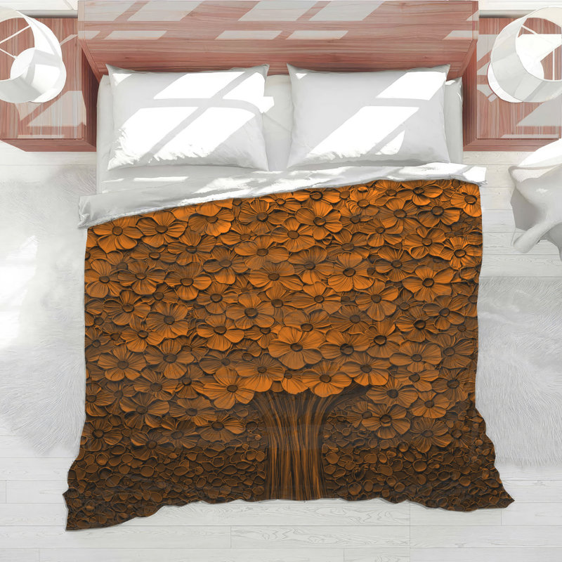 Bronze Floral Tree Comforter, Queen