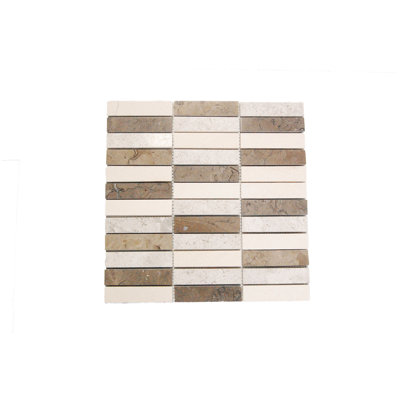 1" x 4" Limestone Linear Mosaic Wall & Floor Tile
