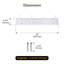 Portemanteaux avec quatre crochets en zinc Brixwell BXH64655WGW