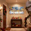 «Christmas Winter Village Snowy Night Lights», ensemble de 3 impressions murales sur toile-2145406910