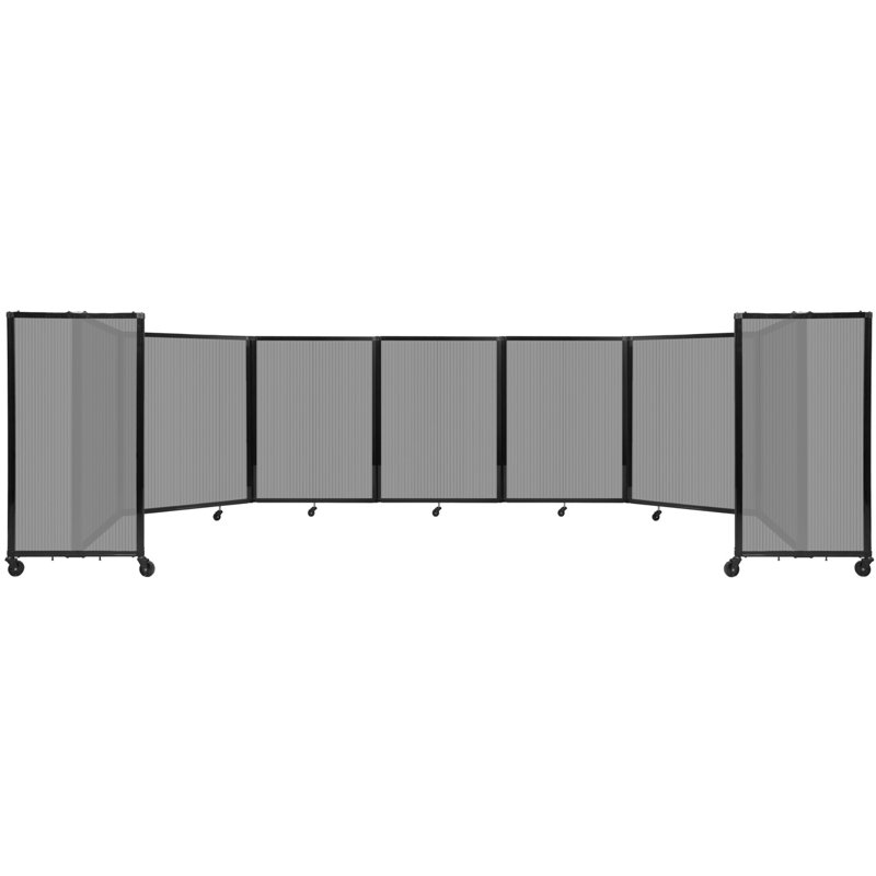 Cloison murale en polycarbonate 360, H 48 po x l 234 po, Gris clair