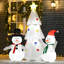 Décoration de Noël gonflable d'arbre de Noël 6 pi et bonhommes de neige