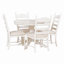 Ensemble de salle à manger extensible 5 pièces avec table de salle à manger extensible ronde Roane et 4 chaises rembourrées Roane-2033084708-2033084709-2033084711