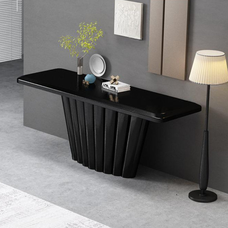 Console moderne minimaliste, H 35,43 po x l 62,99 po x P 15,75 po, Noir