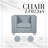 Saree Light Teal Chenille & White Finish Chair