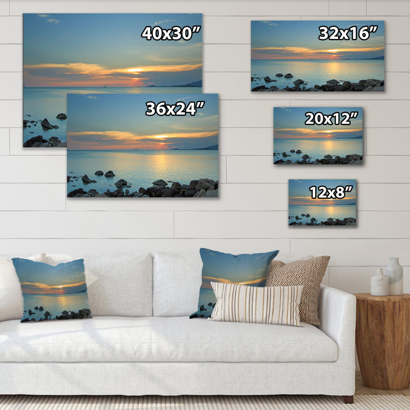 «Panoramic Dramatic Tropical Sunset Sky III», reproduction sur toile, H 30 po x l 40 po x P 1,5 po, Toile tendue